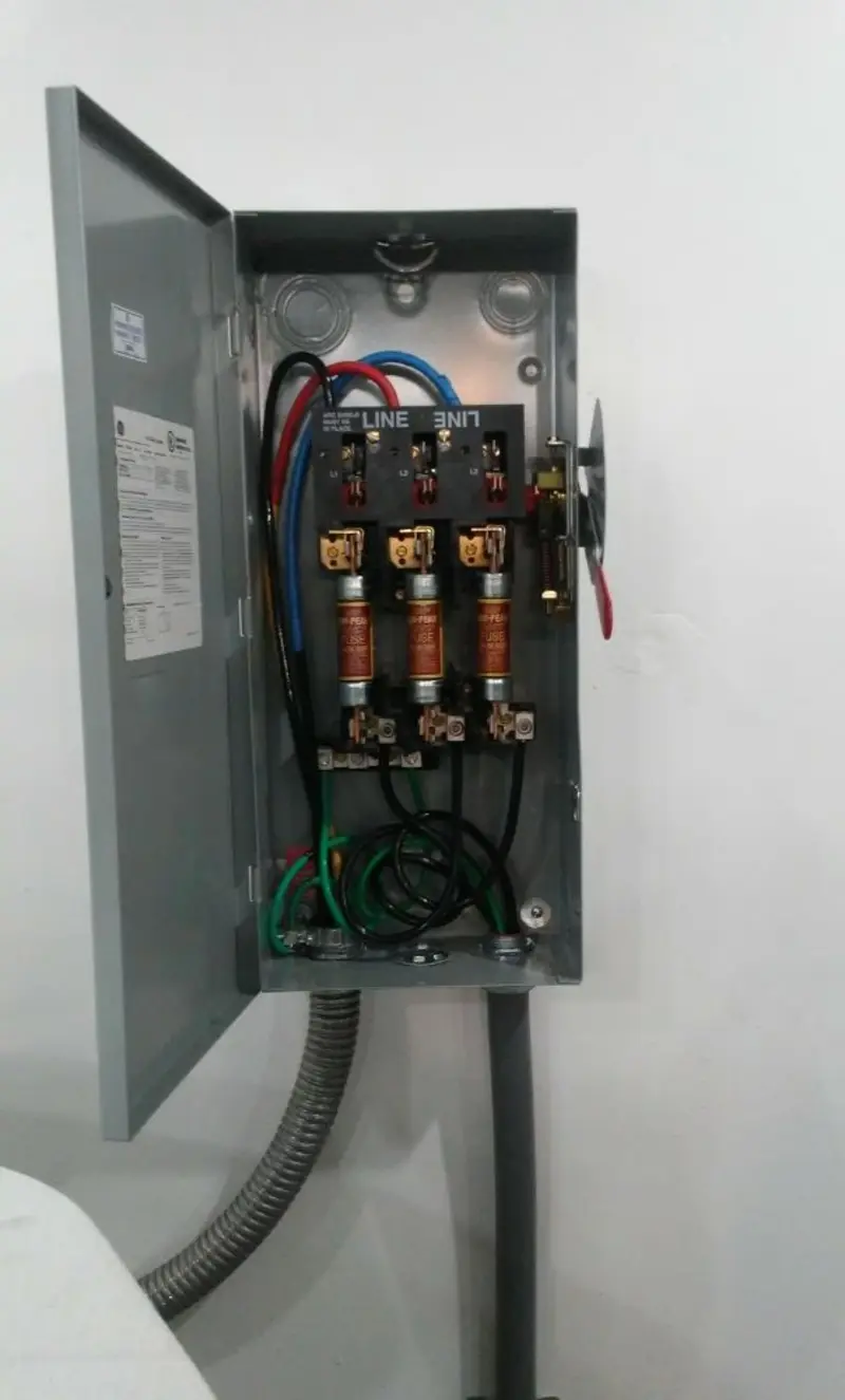 Three-phase disconnect switch installed for Electrical Wiring & Rewiring in Carmel